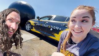 JENNY PLAYS CAR SOCCER iRL 💥 Spacestation vs CYBERTRUCK vs TANK a Best Day Ever with Rocket League [upl. by Rheta]