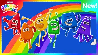 Rainbows in Colourland  Kids Learn Colours  colourblocks [upl. by Ainerbas]