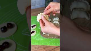 Ukrainian cherry dumplings 🍒 How to form Ukrainian Vareniki shorts [upl. by Halimaj]