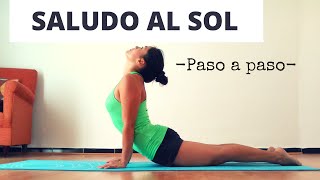 El Saludo al Sol paso a paso Yoga para principiantes [upl. by Htnnek]