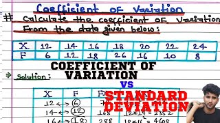 Statistics  How to calculate the coefficient of variation  Standard Deviation [upl. by Beaner336]