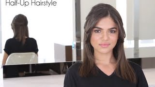 How To  Easy Half Up Style for Mid Length Hair [upl. by Jedthus]