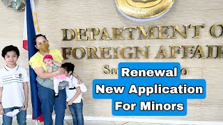 HOW TO RENEW PHILIPPINE PASSPORT  APPLICATION FOR MINORS [upl. by Karlotta]