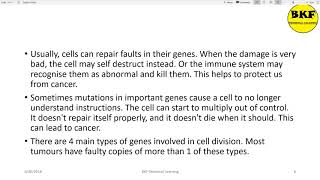 Oncology Chapter8 Genes DNA and Cancer [upl. by Kcirdef]