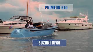 Primeur 610 tender inclusief Suzuki 60 Pk [upl. by Meekyh146]