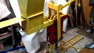 Homemade press for sawdust briquettes [upl. by Elyrpa]