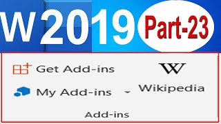 Addins in Ms Word  How to use Addins in Ms Word in hindi Addins in Ms Word 2019  NSPsolution [upl. by Trebmal]