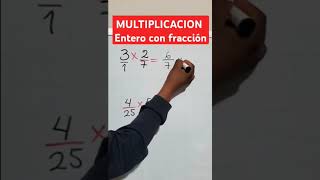 Multiplicación Enteros con Fracciones [upl. by Anaerdna]