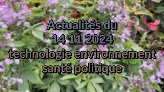 HD Actualités du 14 11 2024 classement technologie vie divertissement stream [upl. by Mcclenon764]