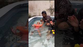 7ാം മാസത്തിൽ മോളെ Swimming Pool ൽ ഇട്ടപ്പോൾ😐shortsvideo swimming trendingshorts [upl. by Leahcimed]