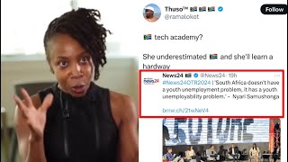 quotSouth African Youth Is Unemployablequot Zimbabwean Businesswoman Nyari Underfire🇿🇦🇿🇼 [upl. by Corsetti]