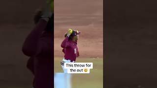 INSANE Softball THROW 🤯 shorts [upl. by Seiter]