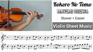 Free Sheet Kokoro No Tomo  Mayumi Itsuwa Violin Sheet Music [upl. by Auqinom]