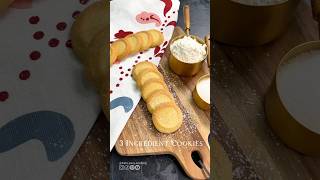 3 Ingredient Shortbread Cookies full recipe in description [upl. by Heer]