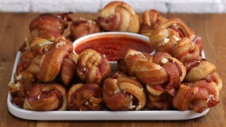 BaconWrapped Parmesan Garlic Knots [upl. by Noleta]