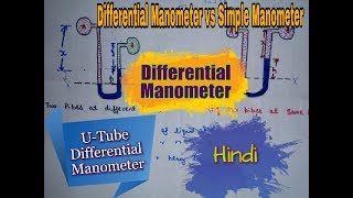 9 Differential Manometer  Differential Manometer vs Simple Manometer  Hindi [upl. by Leinaj396]