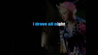 Cyndi Lauper  I Drove All Night Karaoke [upl. by Roumell]