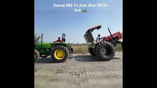 Swaraj 855 Vs jhon dher5075e 4x4  Swaraj tractor modified nishu rdmodified rohit power tochan [upl. by Michelina80]