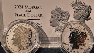 2024 Morgan amp peace dollar reverse proof Two  coin set [upl. by Sigismondo]