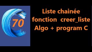 fonction créer liste chainée  exercice corrigé algorithme amp langage C [upl. by Maro840]