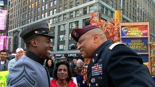 Soldier Surprises Dad Live on Good Morning America West Points Cameron Goins Reunites with Dad [upl. by Jerman]