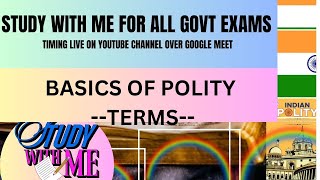 BASICS OF POLITY STUDY WITH ME LIVE upsc exam studyiq live UPSC LIVE DAILY [upl. by Herminia]