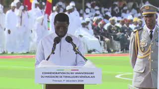 80ème anniversaire du massacre des tirailleurs sénégalais à Thiaroye  le discours de Diomaye [upl. by Silva]