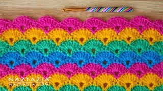 Shell Stitch Crochet Pattern  How to Crochet a Shell Stitch  Crochet Tutorial [upl. by Daj]