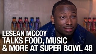 LeSean McCoy Talks Food Music And More at Super Bowl 48 [upl. by Mirisola]