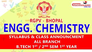 RGPV Engineering Chemistry BTech 1st2nd Semester 1st Year Syllabus amp Class Announcement [upl. by Anaugahs]