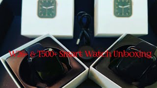 W26 and T500 Watch unboxing Look smartwatch accessories 360market [upl. by Philipines]