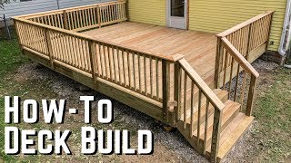 How To Build A Deck  DIY Home Improvement [upl. by Lothair]