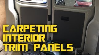 Carpeting the interior  Self built DIY VW T5 camper conversion [upl. by Grosberg837]