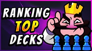 RANKING TOP DECKS in CLASH ROYALE [upl. by Halyak531]