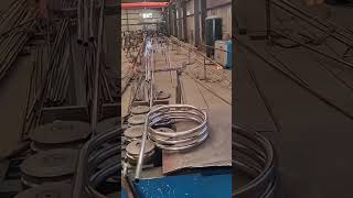 Round stainless steel pipe coiling process [upl. by Imit]