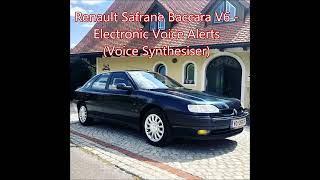 The speaking car Renault Safrane Baccara V6 Phase 1  Electronic Voice Alerts German [upl. by Konikow]