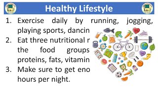 Essay on Healthy Lifestyle in English  10 Lines Essay on Healthy Lifestyle in English [upl. by Basia]