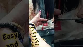 straight haircut in easy waynewhackhaircutsubcribeshortsvideo hairtutorial stepbystep share [upl. by Alahcim]