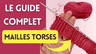 ✅ Apprends à tricoter la maille torse endroit ou envers  Le tuto complet [upl. by Barby498]