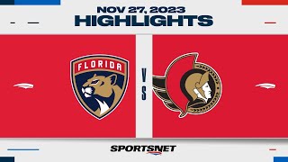 NHL Highlights  Panthers vs Senators  November 27 2023 [upl. by Macegan]