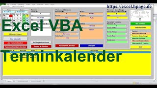 Terminkalender mit Bilder und Filter Ansicht in Kombinationsfeldern und in ListBox Excel VBA [upl. by Alban]