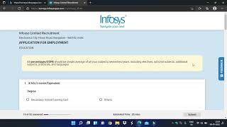 how to fill form in Infosys  hiring in Infosys Fresher  Education Analysist [upl. by Lucretia573]