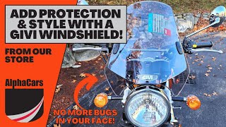 Plexiglass Windshield by GIVI  Fits All Urals amp Select Royal Enfield Models [upl. by Idihsar]