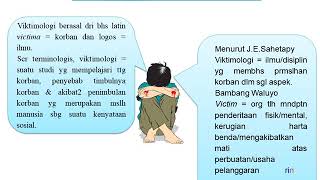 Viktimologi pertemuan 1 [upl. by Auoy]