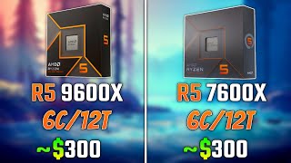 AMD RYZEN 5 9600X vs RYZEN 5 7600X  Test in 6 Games [upl. by Adnahsar]