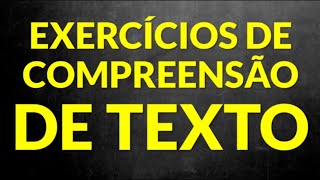 📌 Vamos praticar exercícios de compreensão de textos Prof Alda [upl. by Ramedlab108]