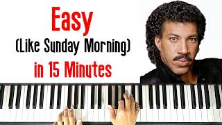 Piano Accompaniment Tutorial for Easy Like Sunday Morning in Original Key [upl. by Eidaj571]