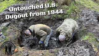 WW2 Metal Detecting  US Dugout what did the soldiers left behind [upl. by Ataner]