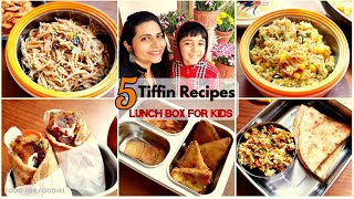 5 Tiffin Recipes Paneer Burji Vermicelli in Pressue Cooker Franky Bread Pakoda Corn and Peas Pulao [upl. by Anilah]