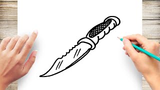 How to draw a knife [upl. by Keryt]